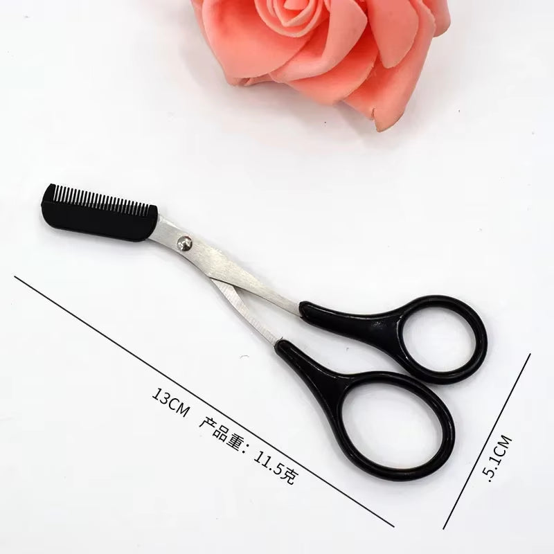 Eyebrow Trimmer Scissor Beauty Products for Women Eyebrow Scissors with Comb Beauty Scissors Stainless Steel Makeup Accessories