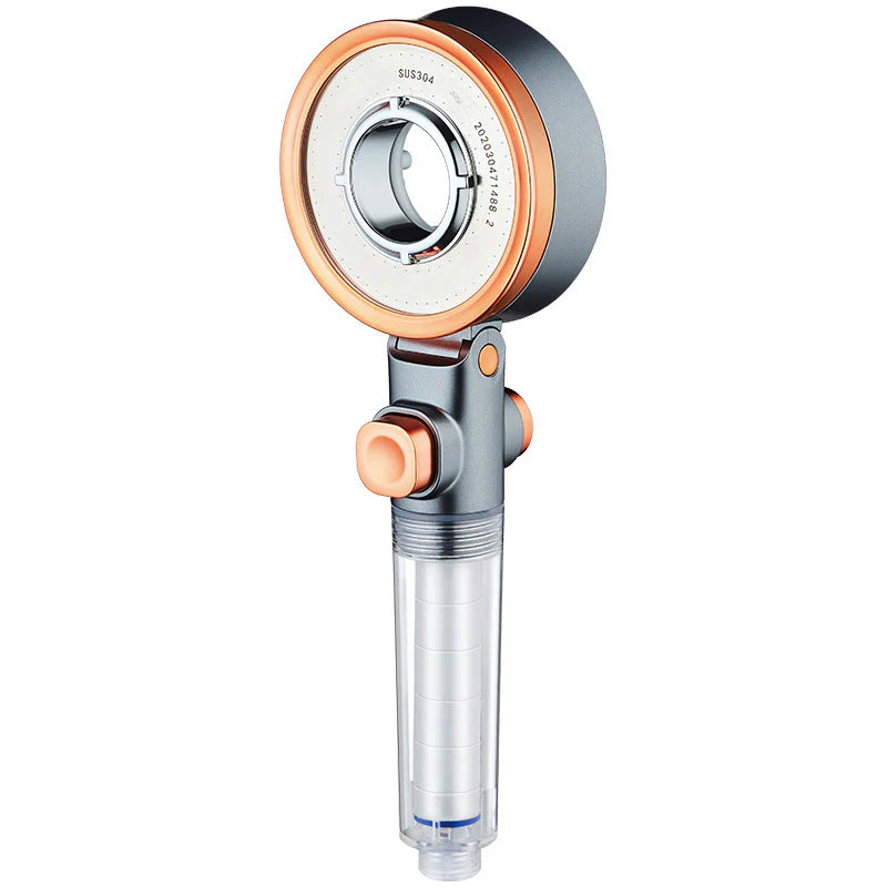 Filter Water Purification Handheld Shower Head Three-Gear Pressurized Water Stop Beauty Skin Care Bathroom Shower Nozzle Pressurized Lotus