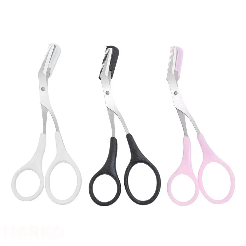 Eyebrow Trimmer Scissor Beauty Products for Women Eyebrow Scissors with Comb Beauty Scissors Stainless Steel Makeup Accessories