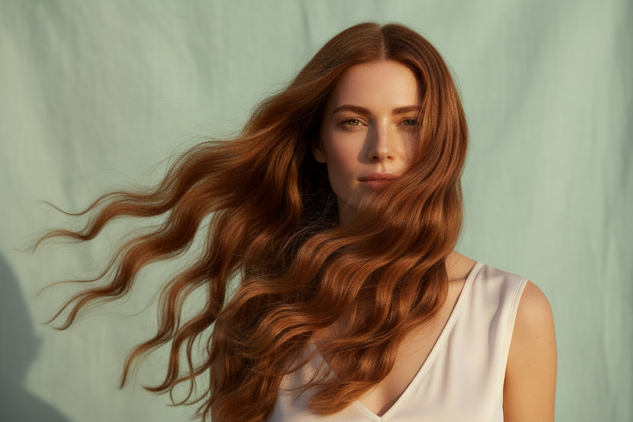 Hair care hero - mint green background